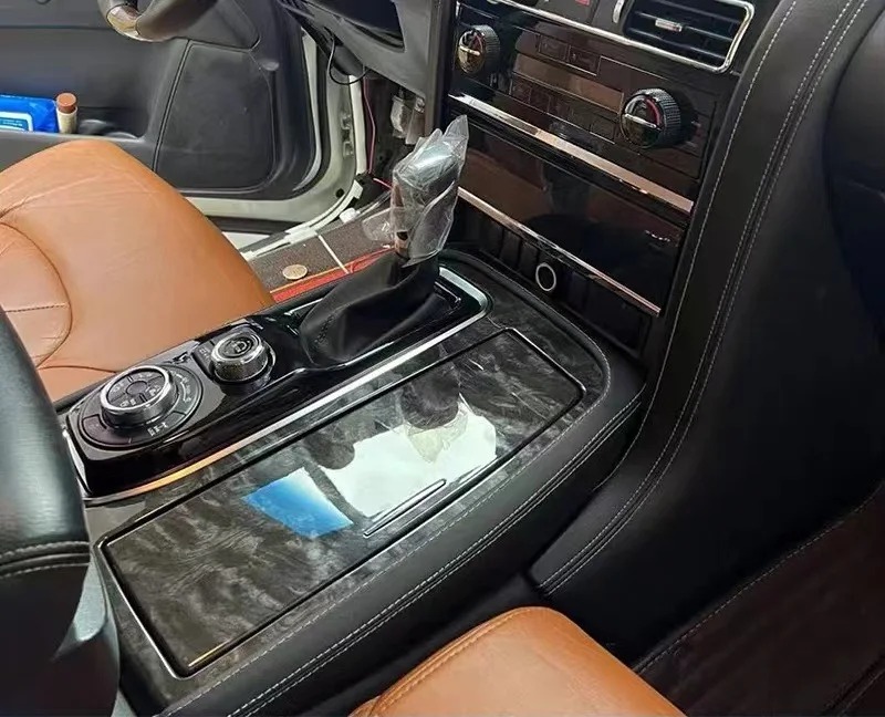 Car Interior Saddle Control Panel Modification for  RMADA PATROL Y62  2012-2021 Knob Central Control